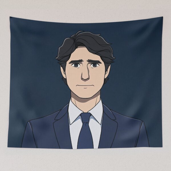 Aperçu de l'œuvre Pierre Trudeau | Style animé créée et vendue par ComicsFactory.