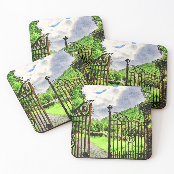 Item preview, Enchanting garden gate leading to lush green landscape designed and sold by GestaltImagery.