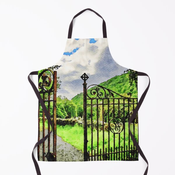Item preview, Enchanting garden gate leading to lush green landscape designed and sold by GestaltImagery.
