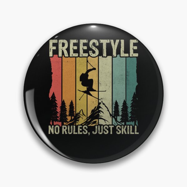 Item preview, Freestyle Skiing No Rules Just Skill Retro Ski designed and sold by PrintCrafting.