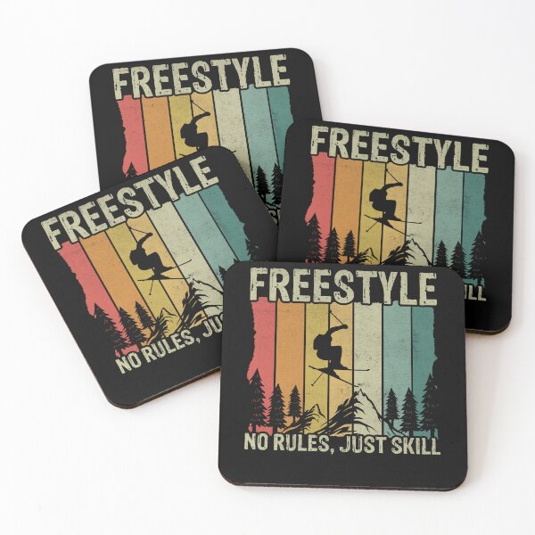 Item preview, Freestyle Skiing No Rules Just Skill Retro Ski designed and sold by PrintCrafting.