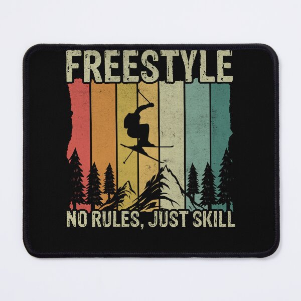 Item preview, Freestyle Skiing No Rules Just Skill Retro Ski designed and sold by PrintCrafting.