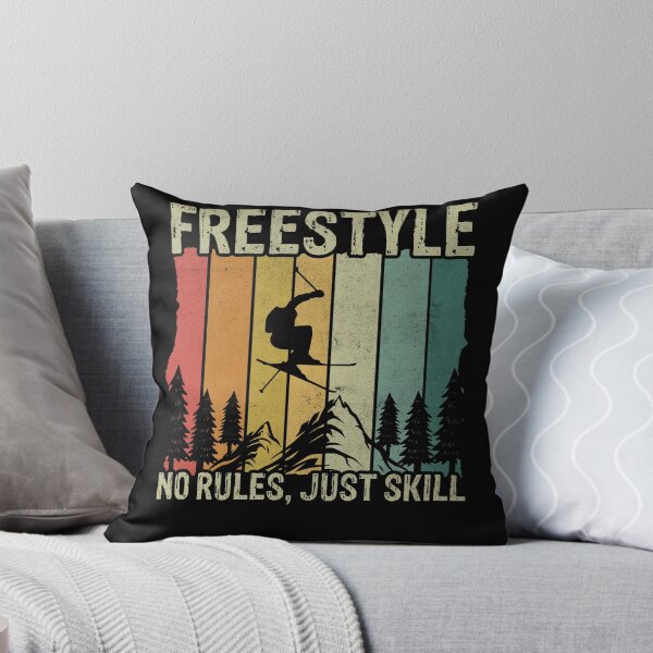 Item preview, Freestyle Skiing No Rules Just Skill Retro Ski designed and sold by PrintCrafting.