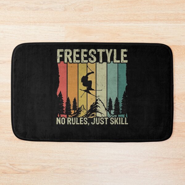 Item preview, Freestyle Skiing No Rules Just Skill Retro Ski designed and sold by PrintCrafting.
