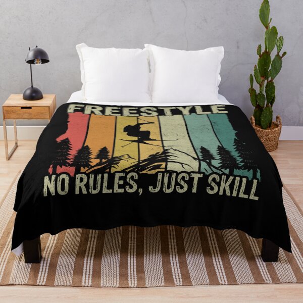 Item preview, Freestyle Skiing No Rules Just Skill Retro Ski designed and sold by PrintCrafting.