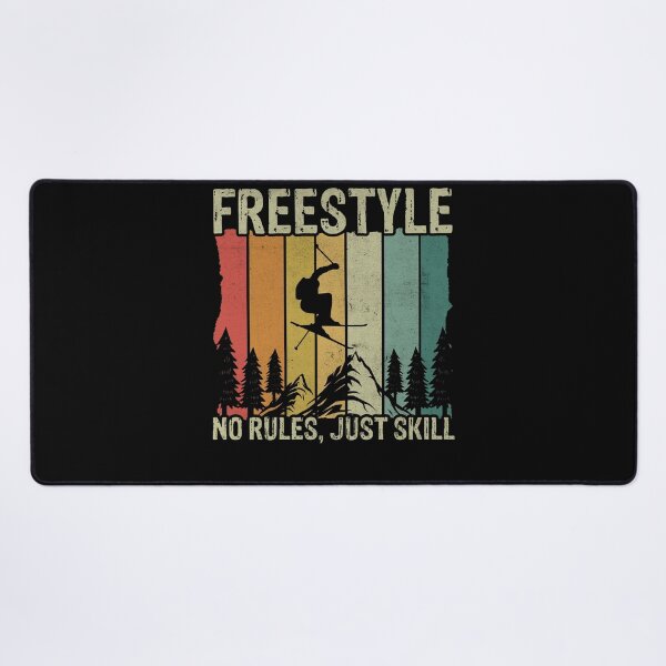 Item preview, Freestyle Skiing No Rules Just Skill Retro Ski designed and sold by PrintCrafting.