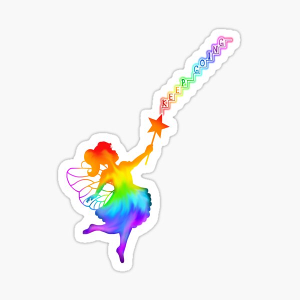 Item preview, Keep Going Motivational Rainbow Fairy Girl designed and sold by Deborah Camp.