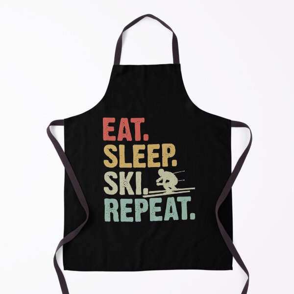 Item preview, Eat Sleep Ski Repeat - Funny Skiing Retro designed and sold by PrintCrafting.