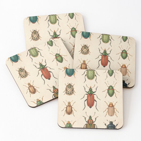 Item preview, antique vintage botanical poster with bugs designed and sold by DuskTillDown.