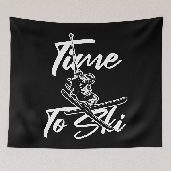 Item preview, Time to Ski - Freestyle Skiing Powder Adventure designed and sold by PrintCrafting.