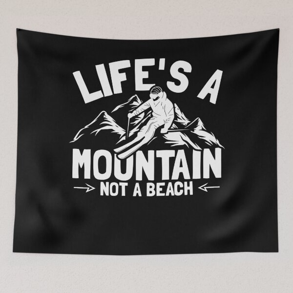 Item preview, Life's a Mountain – Skiing Adventure Freestyle designed and sold by PrintCrafting.