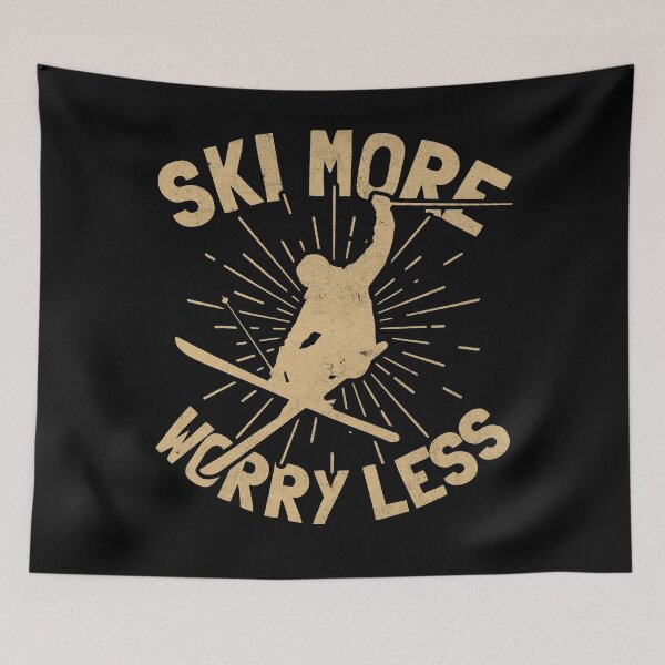 Item preview, Ski More Worry Less – Freestyle Winter Adventure designed and sold by PrintCrafting.