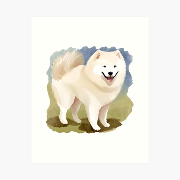 Item preview, Watercolour Samoyed designed and sold by TheresaNicole.