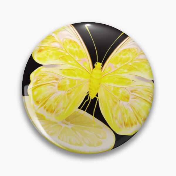 Item preview, lemon butterfly perched on a real lemon.  designed and sold by aipaint.