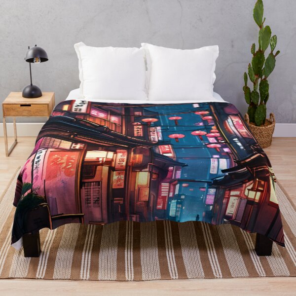 Item preview, Japanese Neon Street Illustration designed and sold by PhoceaWallpaper.