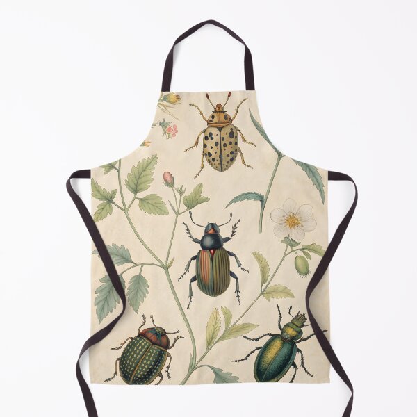 Item preview, Antique vintage botanical poster with bugs designed and sold by DuskTillDown.