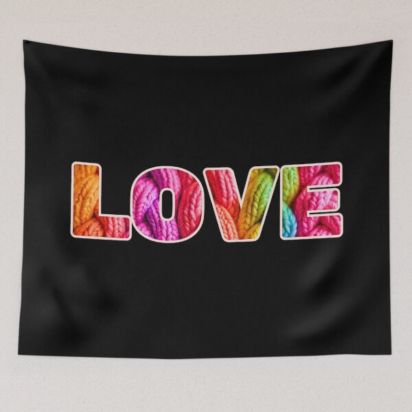 Item preview, Love, colorful cute knitted writing designed and sold by silent-violin.