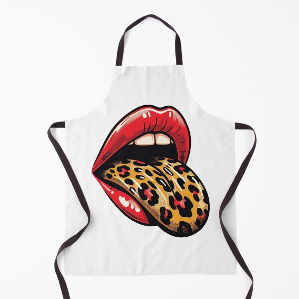 Item preview, Red Lip Leopard Tongue designed and sold by GraphiQTees.
