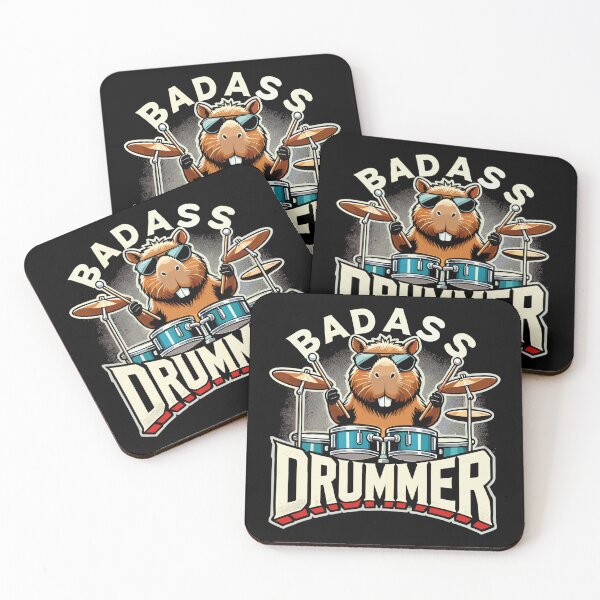 Item preview, Tough Drummer Capybara cool gift designed and sold by Pineapple-Tree.