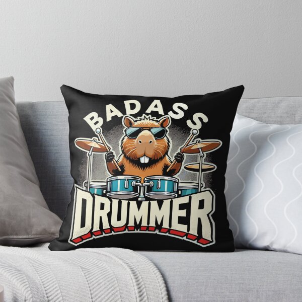 Item preview, Tough Drummer Capybara cool gift designed and sold by Pineapple-Tree.