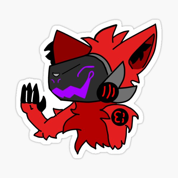 Item preview, Waving Protogen Sticker designed and sold by R3DdTh3To4st3r.