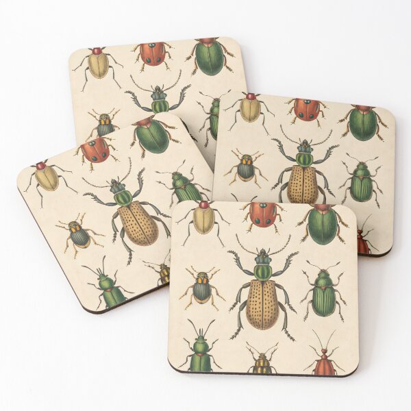 Item preview, antique vintage botanical poster with bugs designed and sold by DuskTillDown.