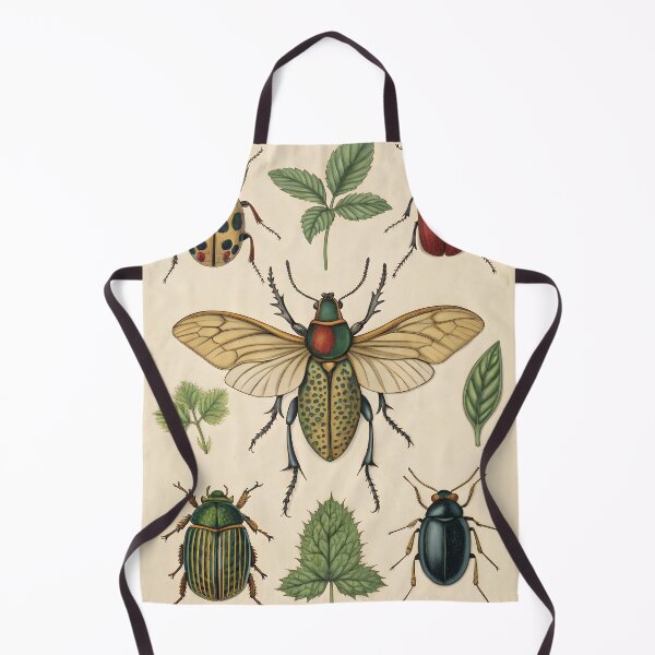 Item preview, antique vintage botanical poster with insects designed and sold by DuskTillDown.