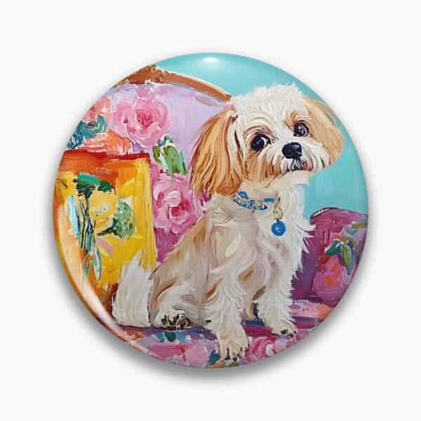 Item preview, Grandmillennial art, Innocent until proved guilty, whimsical dog art designed and sold by SophieClimaArt.