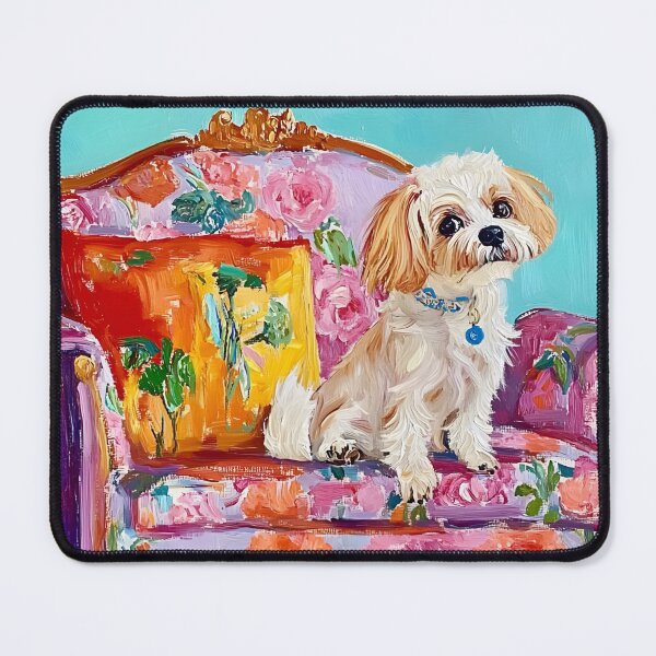 Item preview, Grandmillennial art, Innocent until proved guilty, whimsical dog art designed and sold by SophieClimaArt.
