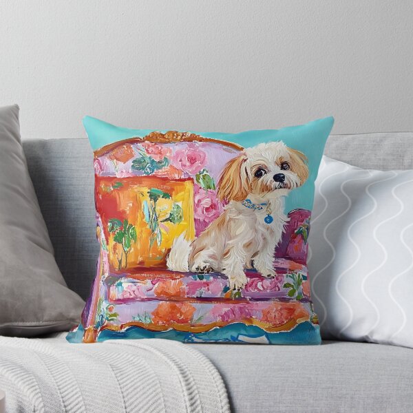 Item preview, Grandmillennial art, Innocent until proved guilty, whimsical dog art designed and sold by SophieClimaArt.