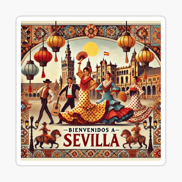 Vista previa del artículo con la obra «Bienvenidos a Sevilla», diseñado y vendido por tattib.