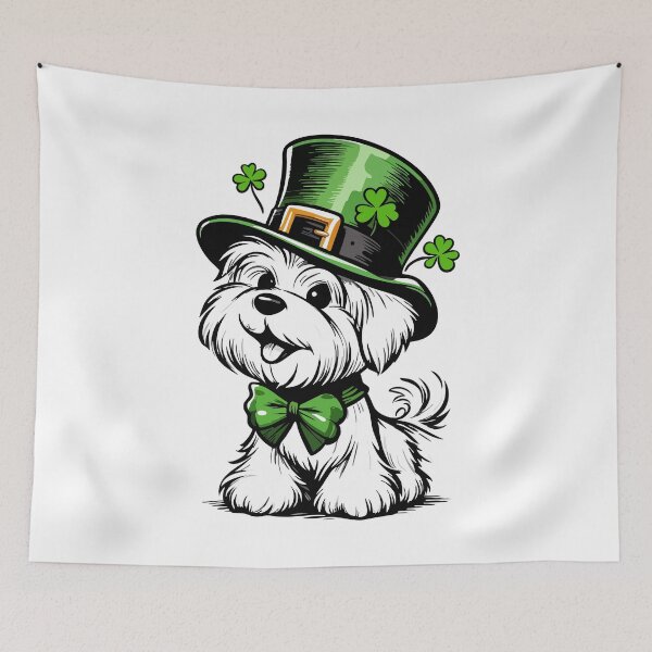 Item preview, Cute Maltese Dog St Patricks Day designed and sold by TomFrontierArt.