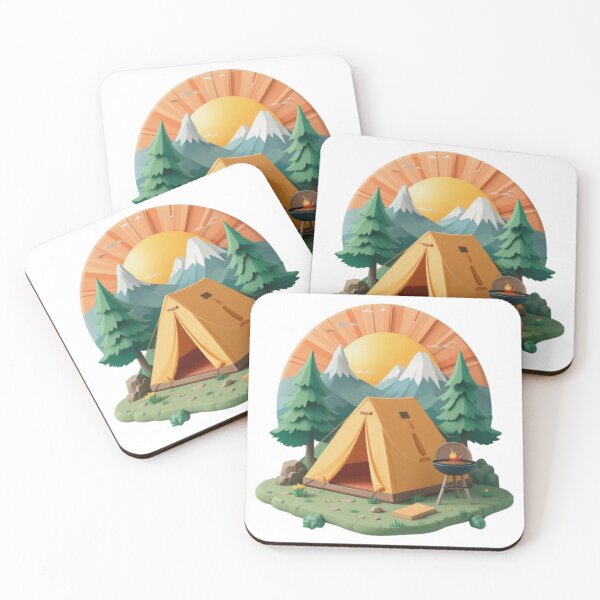 Item preview, Camping in the tent designed and sold by colorsofcherry.