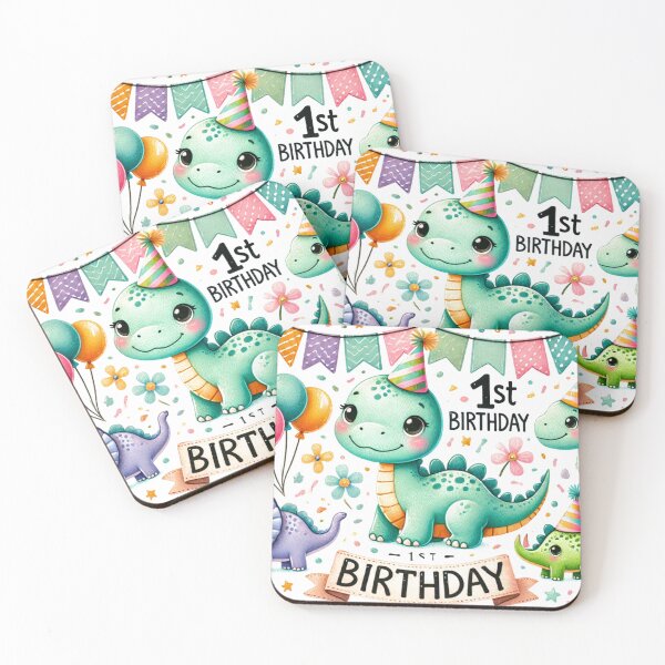 Item preview, 1st Birthday Cute Dinosaur Dino designed and sold by Artbymonika.