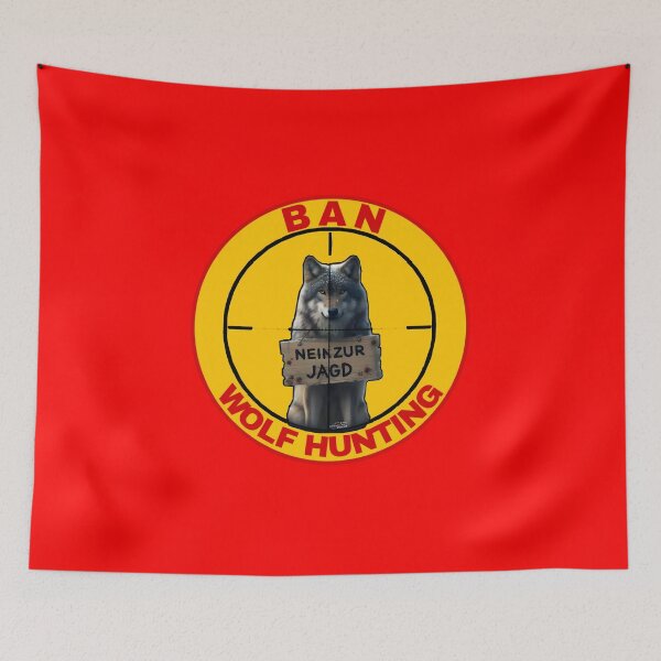 Item preview, Ban Wolf Hunting Animal Liberation Front  designed and sold by VEGANIMAL Shop.