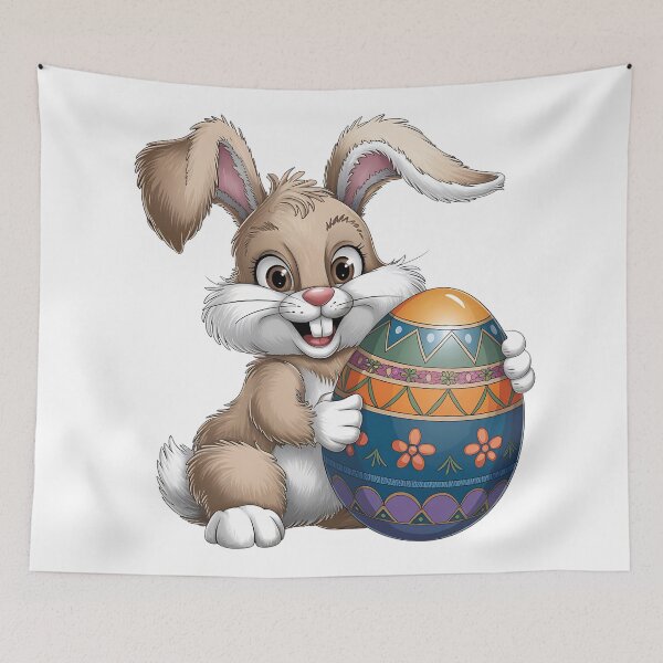 Item preview, Cute Easter Bunny with Egg designed and sold by Don't Crack Art.