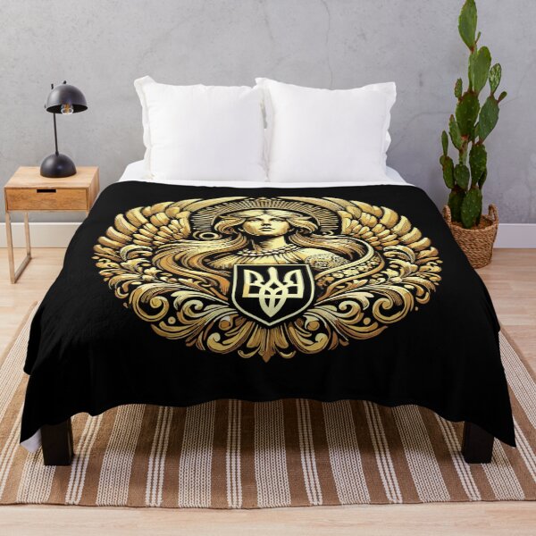 Item preview, Ukraine Coat of Arms Woman Ukrainian Gold Gift designed and sold by Pineapple-Tree.