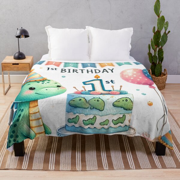 Item preview, 1st Birthday Cute Dinosaur Watercolor designed and sold by Artbymonika.
