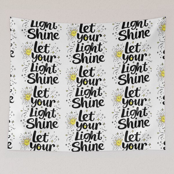 Item preview, Let Your Light Shine - Inspirational Christian Typography Design designed and sold by Redblackman.