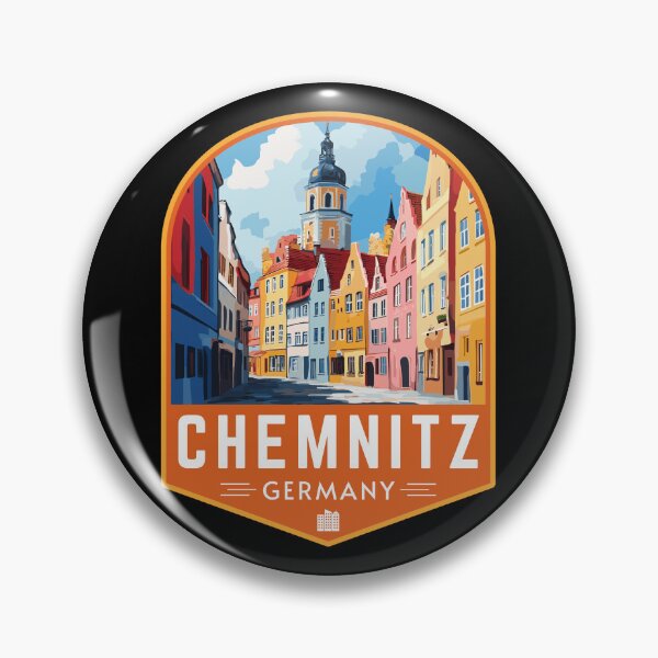 Item preview, Chemnitz in Saxony Germany Retro Travel Art Emblem designed and sold by MaateoDesign.