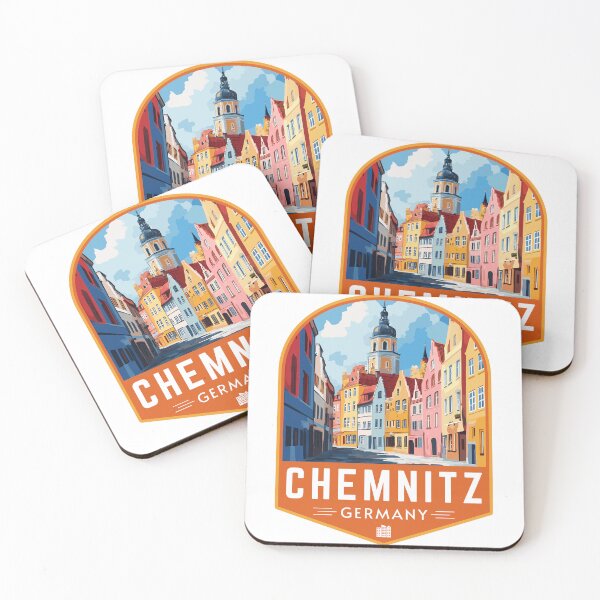 Item preview, Chemnitz in Saxony Germany Retro Travel Art Emblem designed and sold by MaateoDesign.