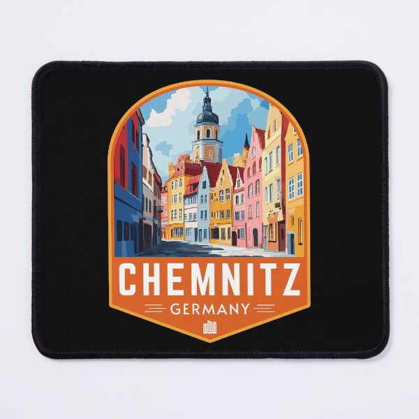 Item preview, Chemnitz in Saxony Germany Retro Travel Art Emblem designed and sold by MaateoDesign.