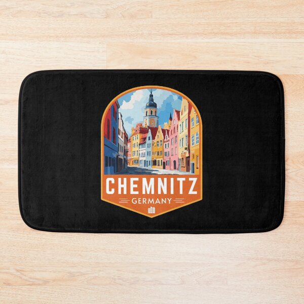 Item preview, Chemnitz in Saxony Germany Retro Travel Art Emblem designed and sold by MaateoDesign.