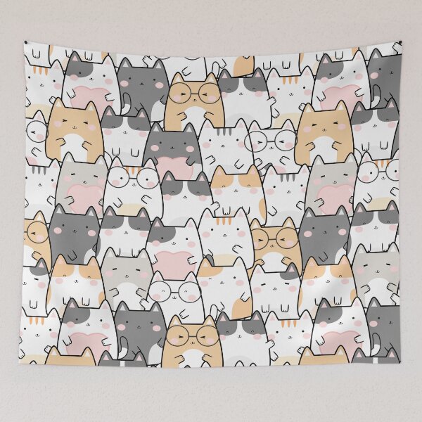 Item preview, Cute Kawaii Cats Cartoon designed and sold by Studio-Canvas.
