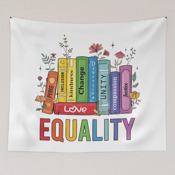 Item preview, Equality Books & Flowers designed and sold by kjanedesigns.