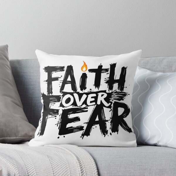 Item preview, Faith Over Fear - Christian Inspirational Typography Design designed and sold by Redblackman.