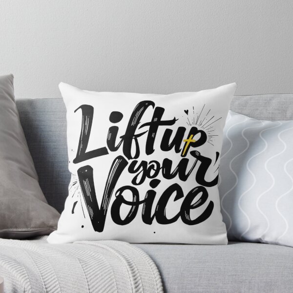 Item preview, Lift Up Your Voice - Christian Faith-Based Inspirational Typography Design designed and sold by Redblackman.