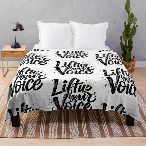 Item preview, Lift Up Your Voice - Christian Faith-Based Inspirational Typography Design designed and sold by Redblackman.