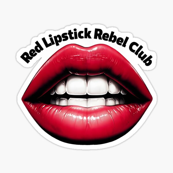 Vista previa del artículo con la obra «¡Rebeldes del lápiz labial rojo, uníos!», diseñado y vendido por ThreeFrenchies.