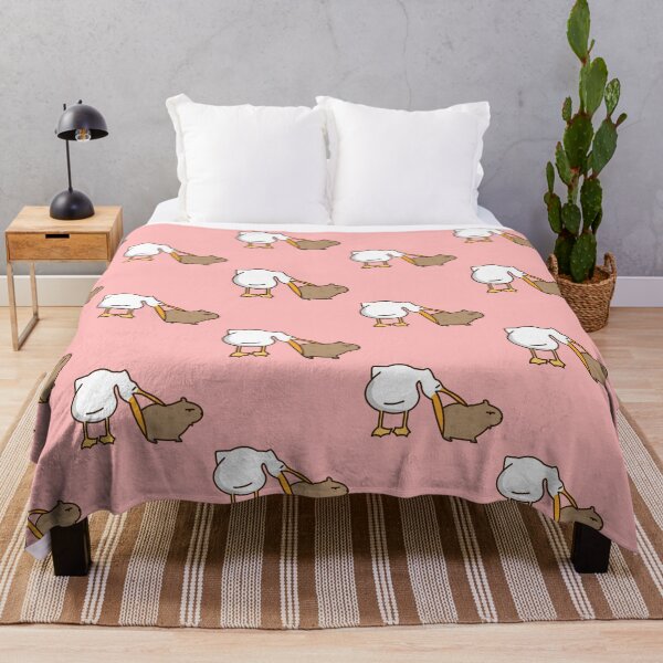 Item preview, Capybara Bitten by Duck – Funny Animal Meme Art designed and sold by Creative Spark.